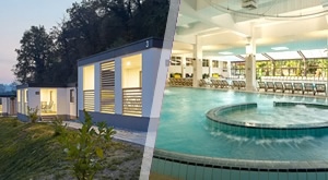POČETAK LJETA u Termama Jezerčica - EXCLUSIVE KUĆICA za 2 odraslih i 4 DJECE! 2 noćenja s POLUPANSIONOM uz piće, BAZENI, 3h SPA i animacija. WELLNESS BAG i gratis PARKING!